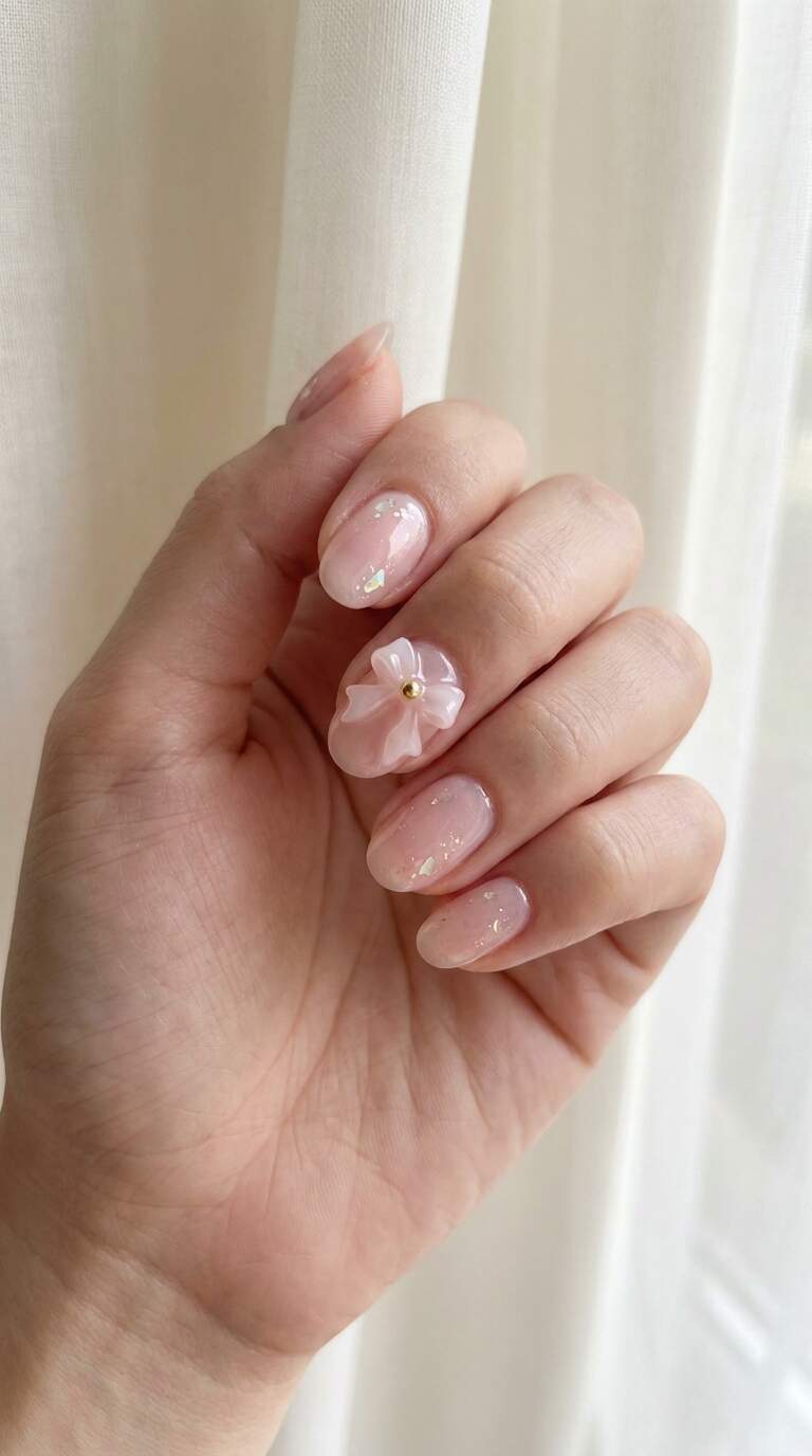 Gel Bow with Metallic Center