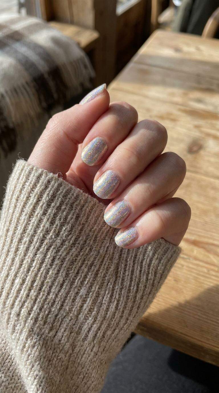 Glitter Holographic Nails