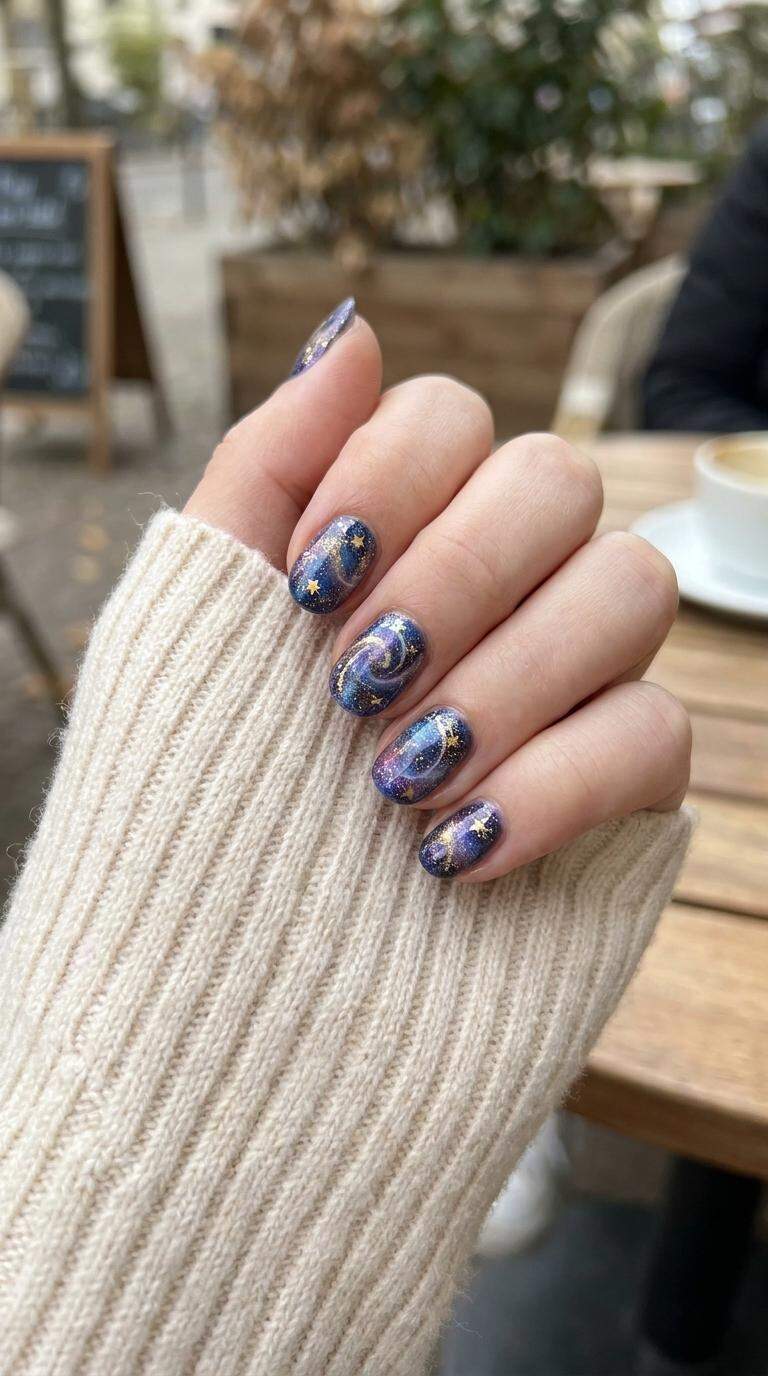 Glittering Celestial Swirls