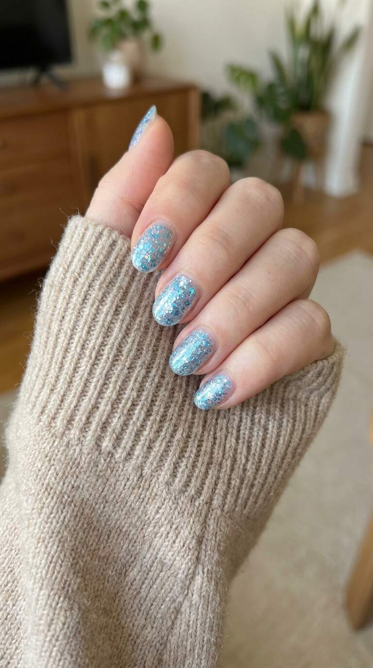 Glittering Ice Blue