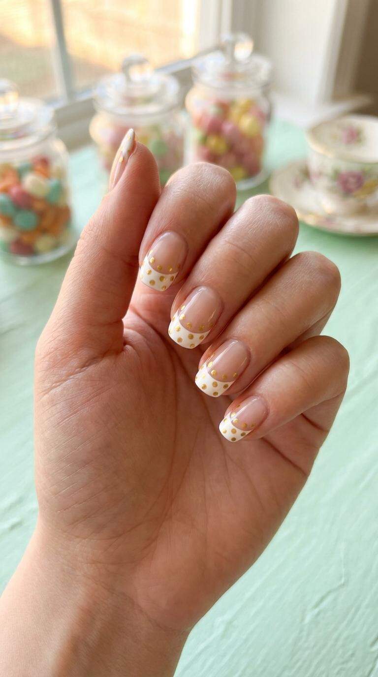 Gold Dot White Tips