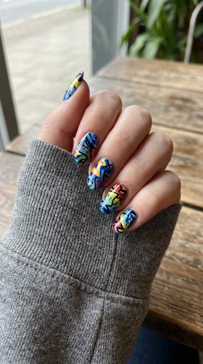 Graffiti Street Art Inspired Nails
