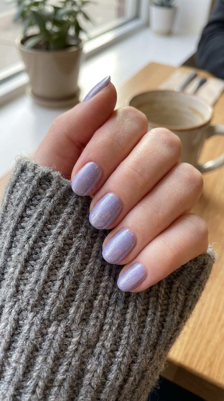 Icy Lavender Nails