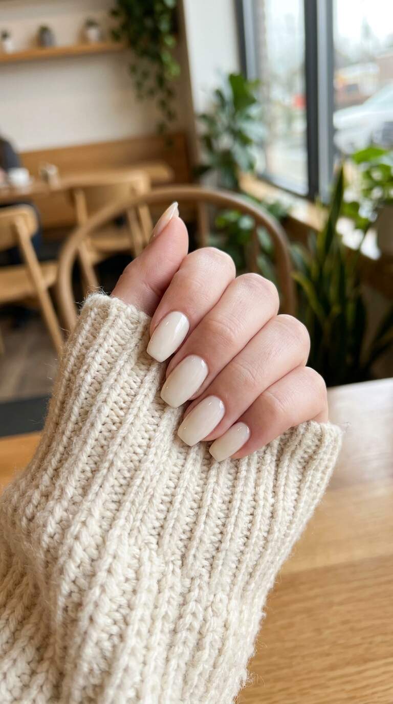 Ivory Gel Nail Extensions