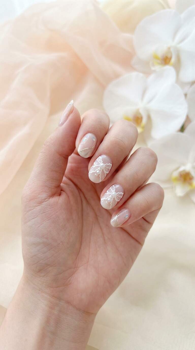 Lace Bow with Beads