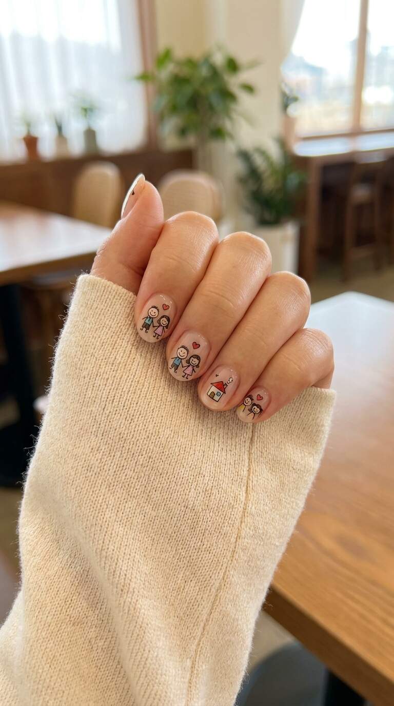Laughter-filled Family Nail Art Moments