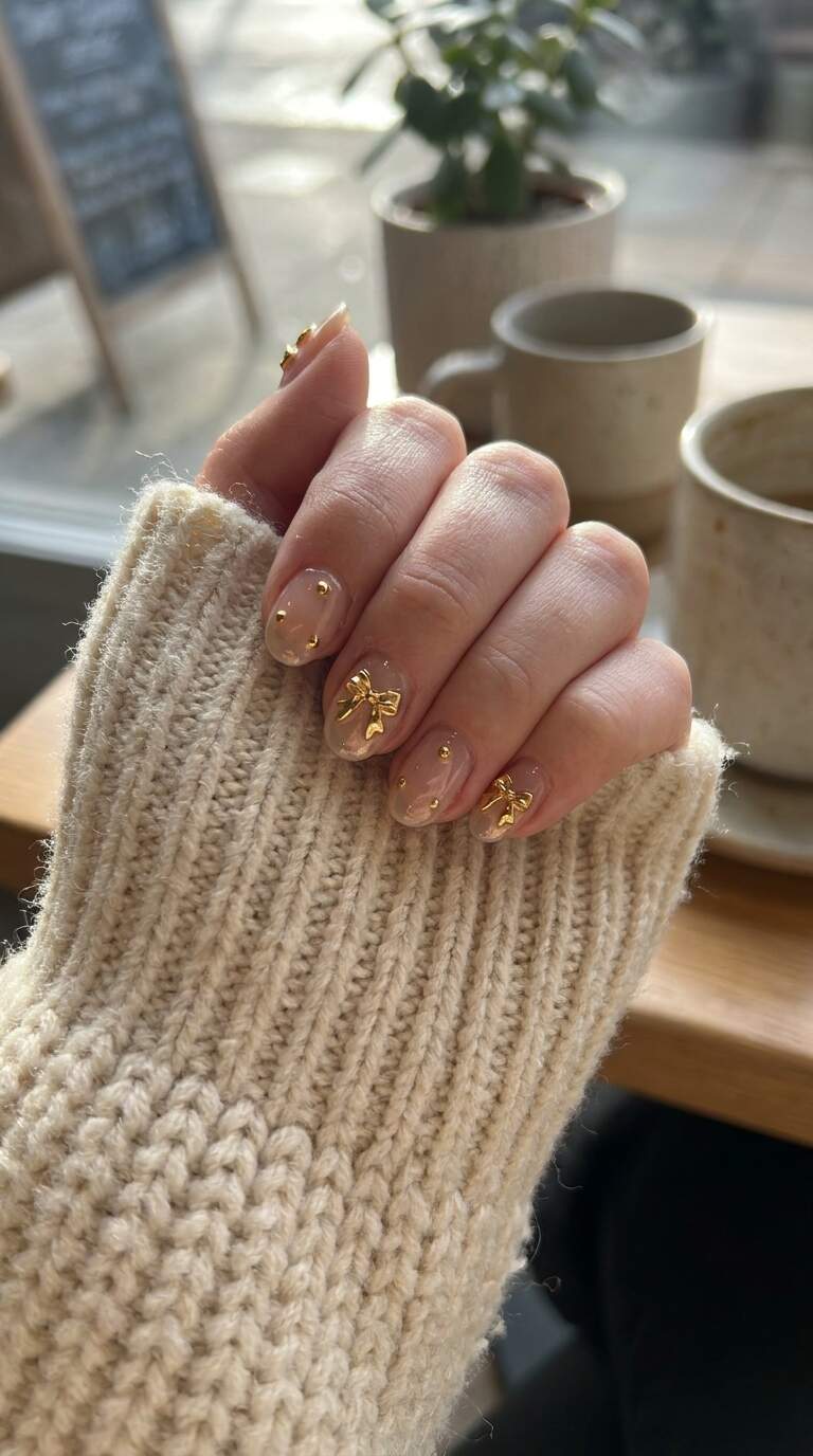 Metallic Gold Bow Accents
