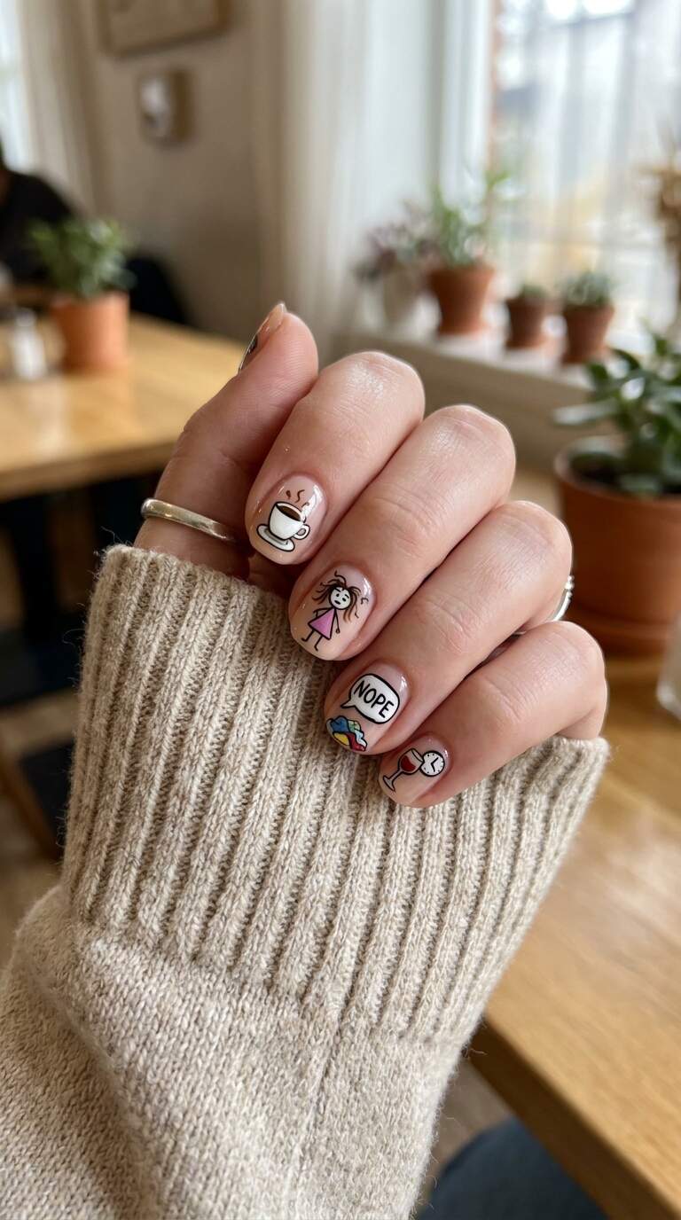 Mom's Humorous Nail Art Rebellion