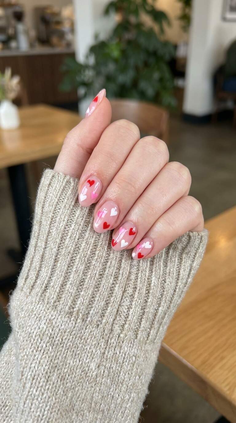 Nail Art Love Heart
