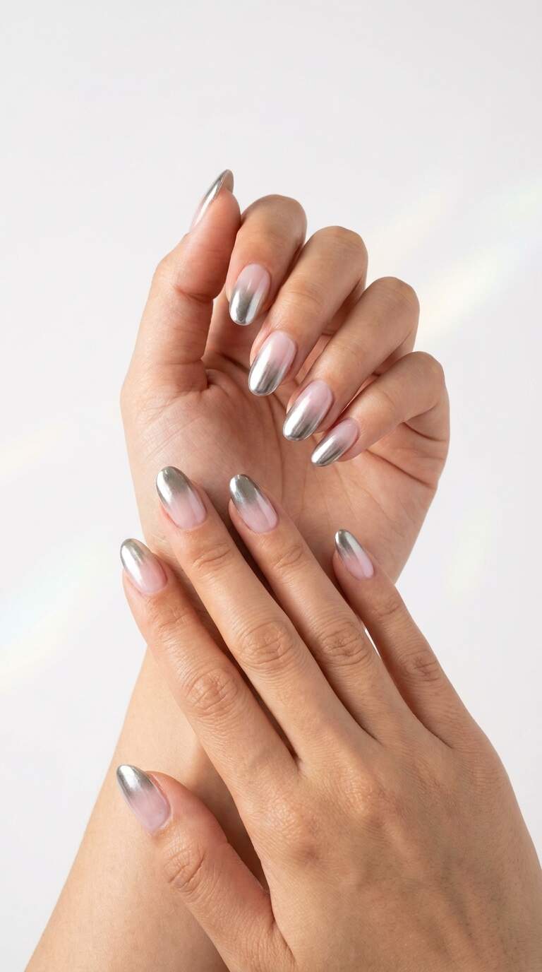 Nail Tip Chrome Ombre