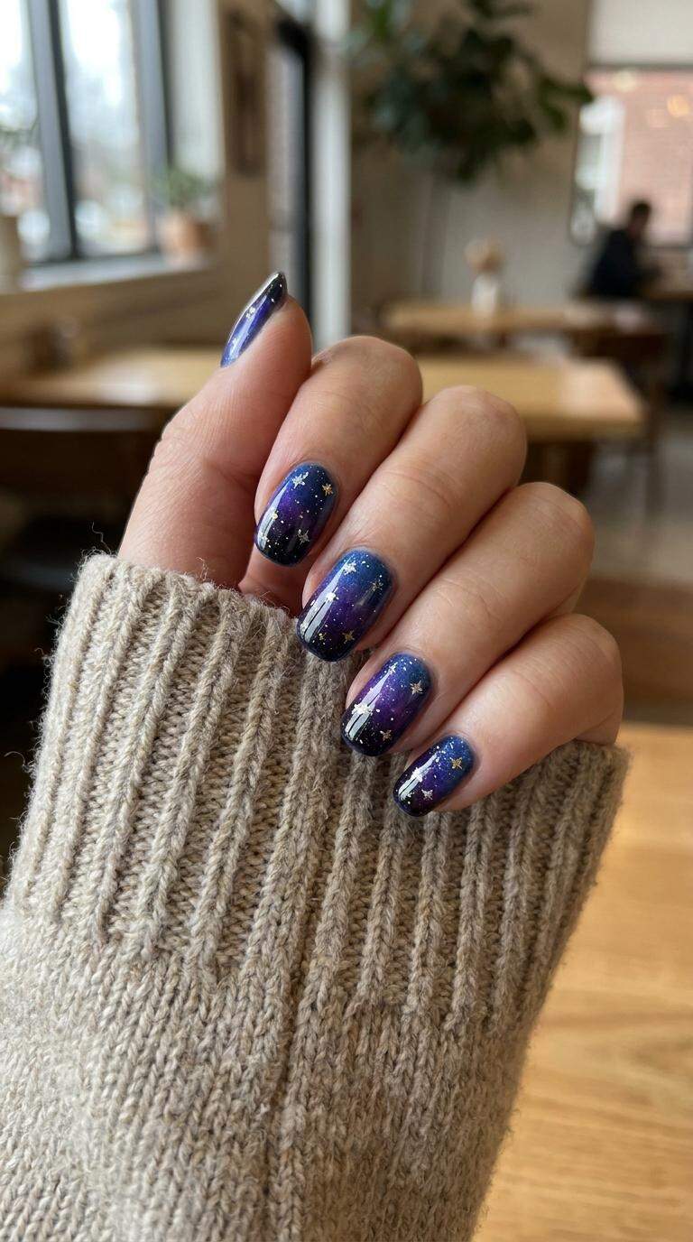 Night-Sky Gradient Nails