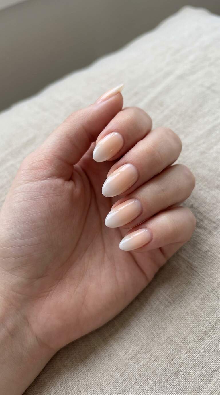 Pale Peach Wash Ombre