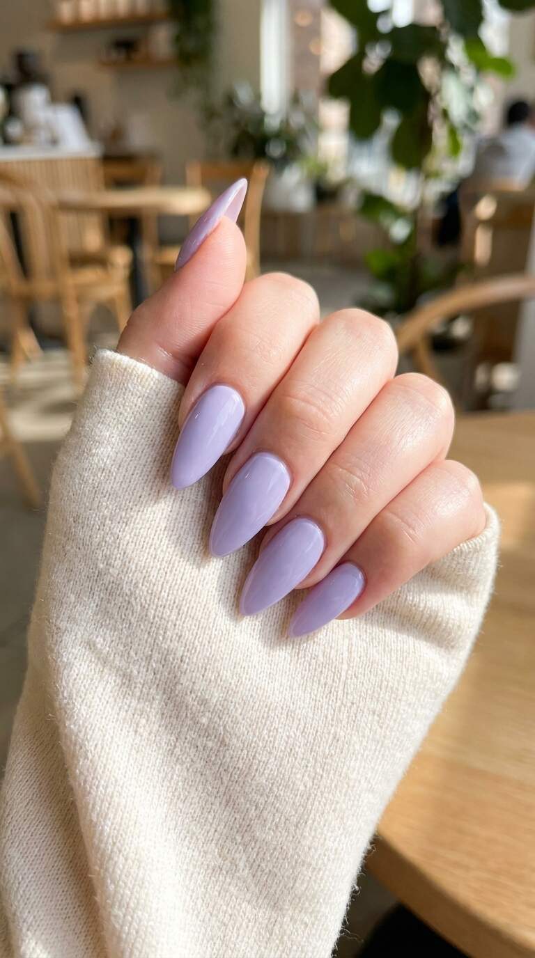 Pastel Lavender Stiletto Tips