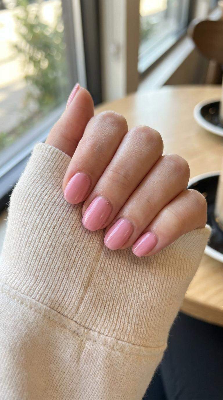 Pastel Pink Gel Nail Polish