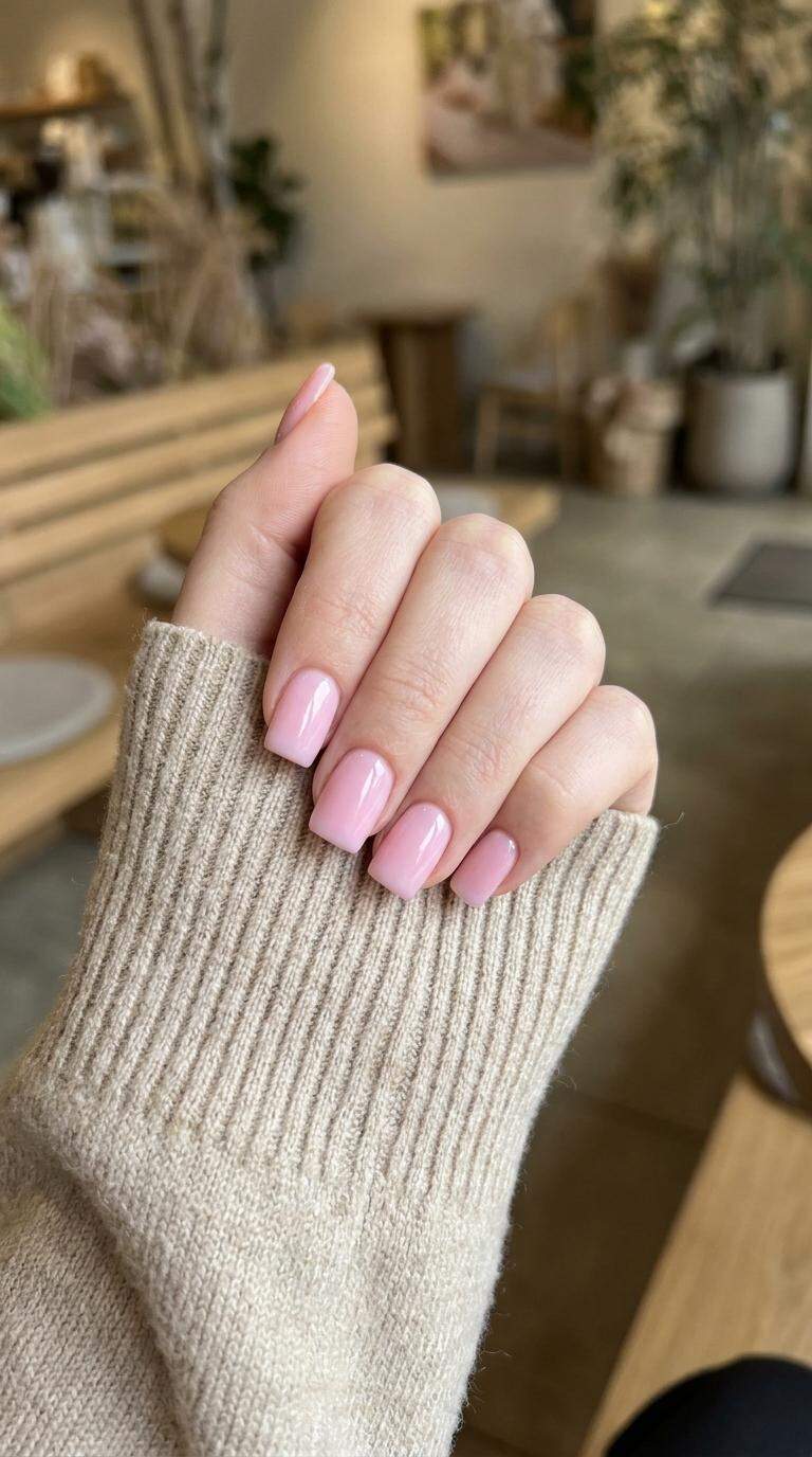 Pastel Pink Square Tips