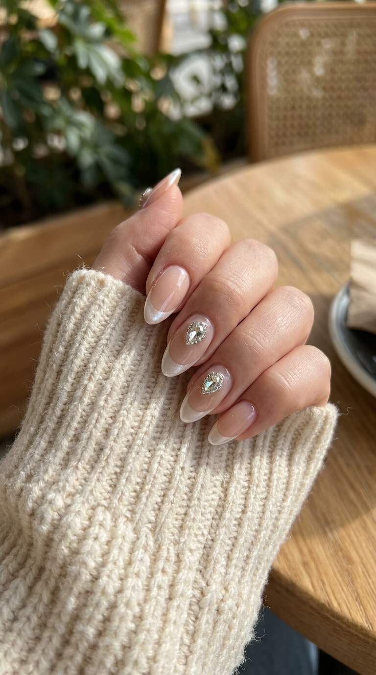 Pear-Shaped Diamond Nail Art