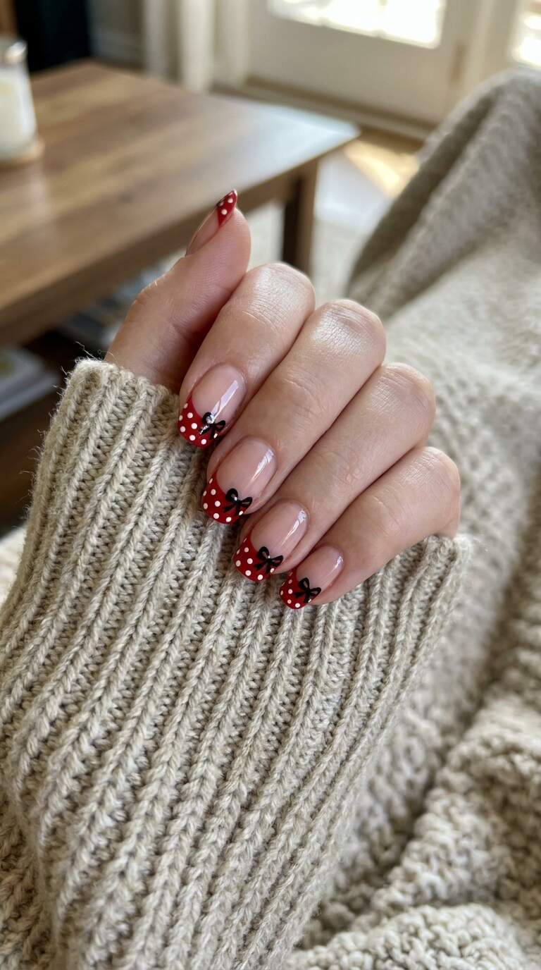 Polka Dot Bow Tips