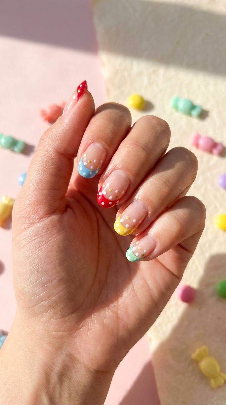Polka Dot French Tips