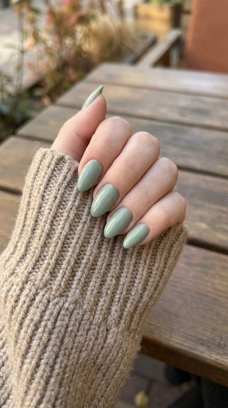 Soft Sage Almond Tips