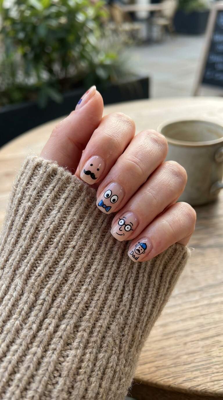 Teasing Dad's Silly Nail Art