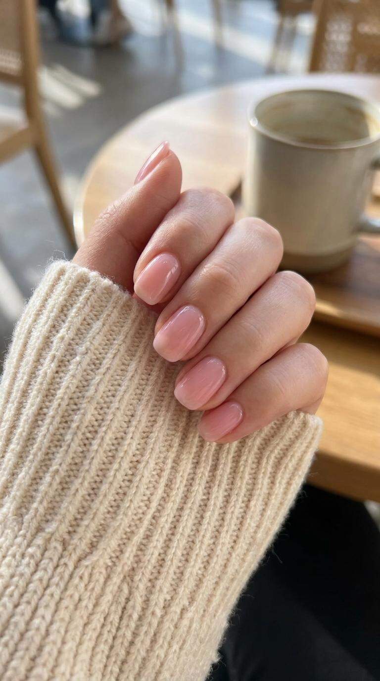 Tulip Petal Pink Nails
