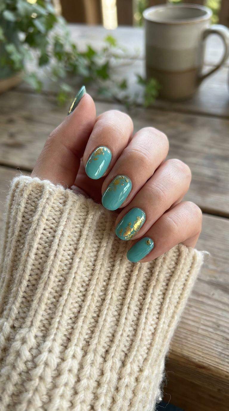 Turquoise and Gold Accent