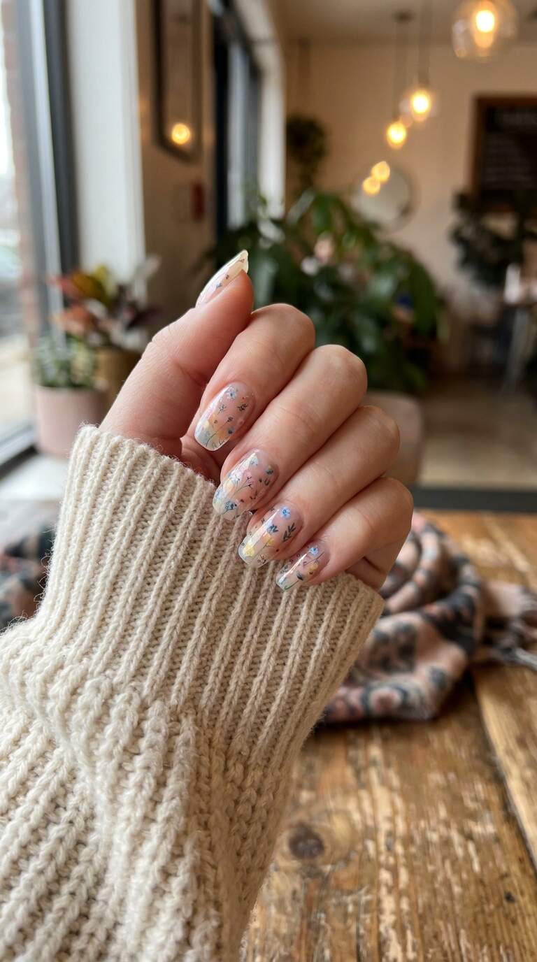 Whimsical Floral Nail Wrap