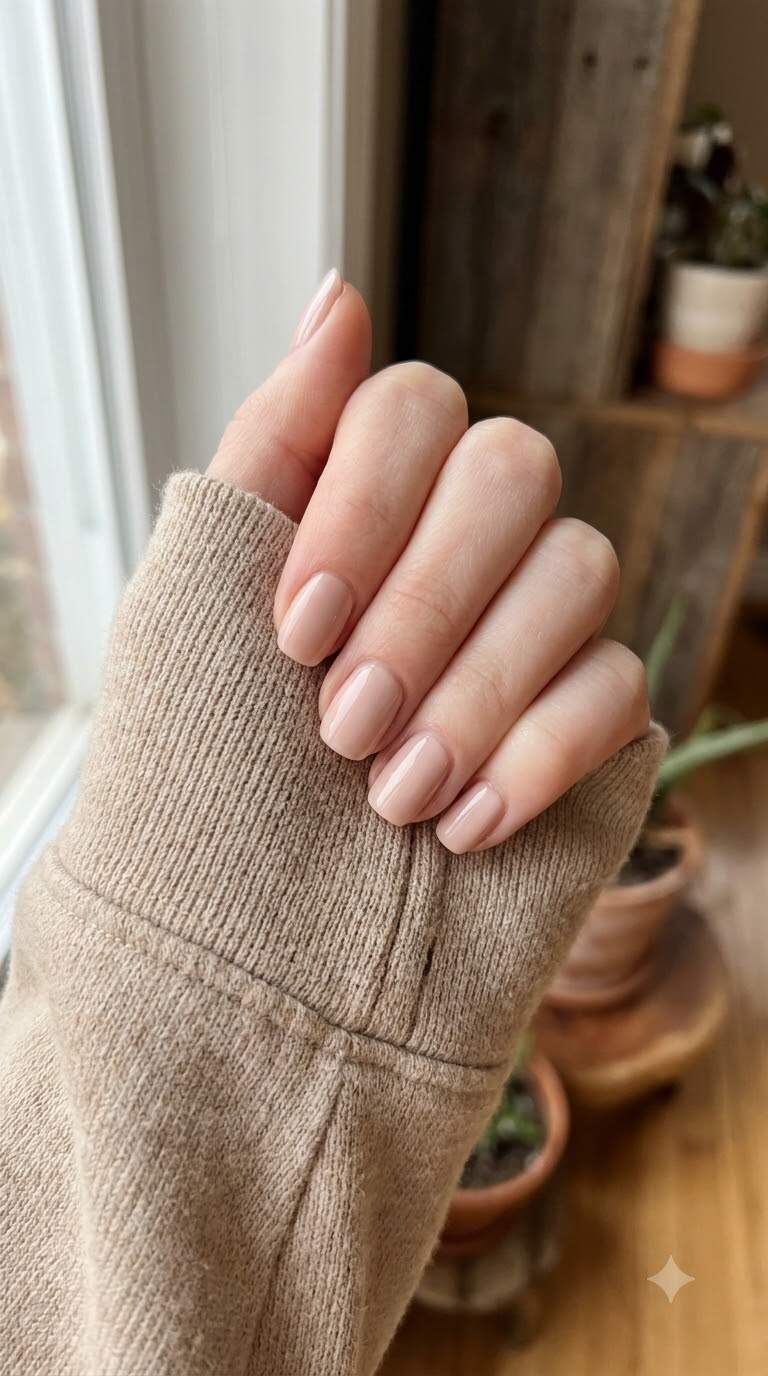 Clean and Elegant Nude Nails