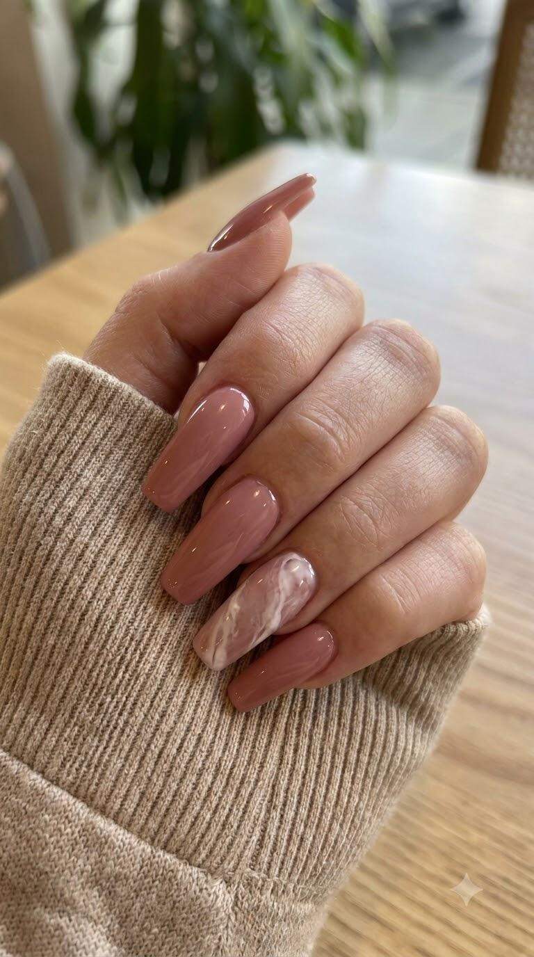 Coffin Gel Nails