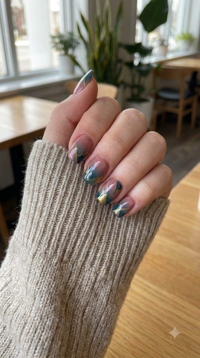 Geometric Ombre Acrylic