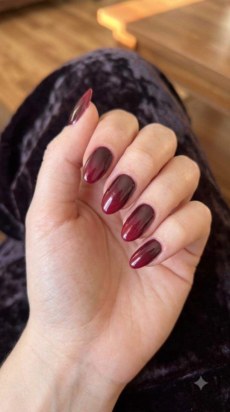 Glossy Maroon Ombre