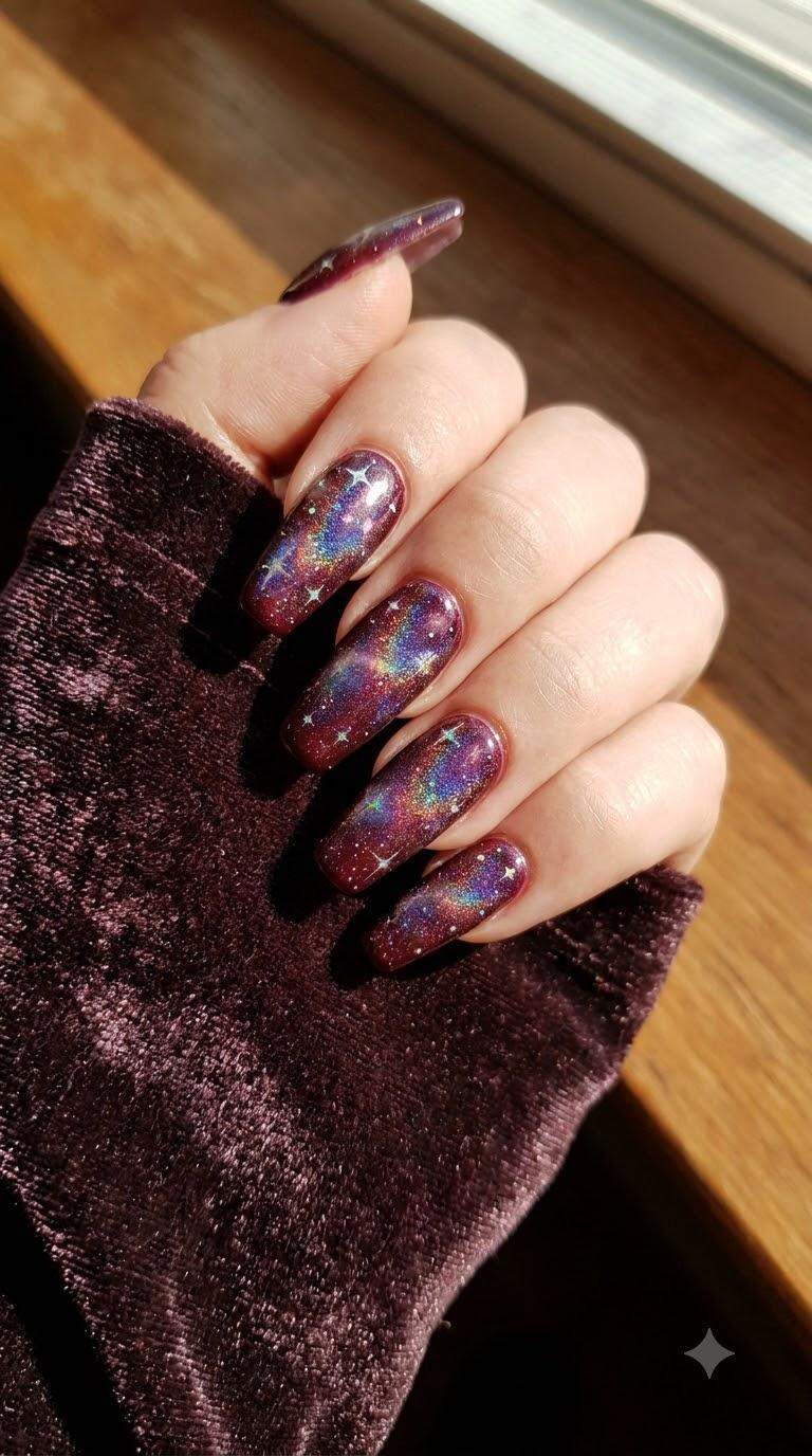 Holographic Maroon Galaxy