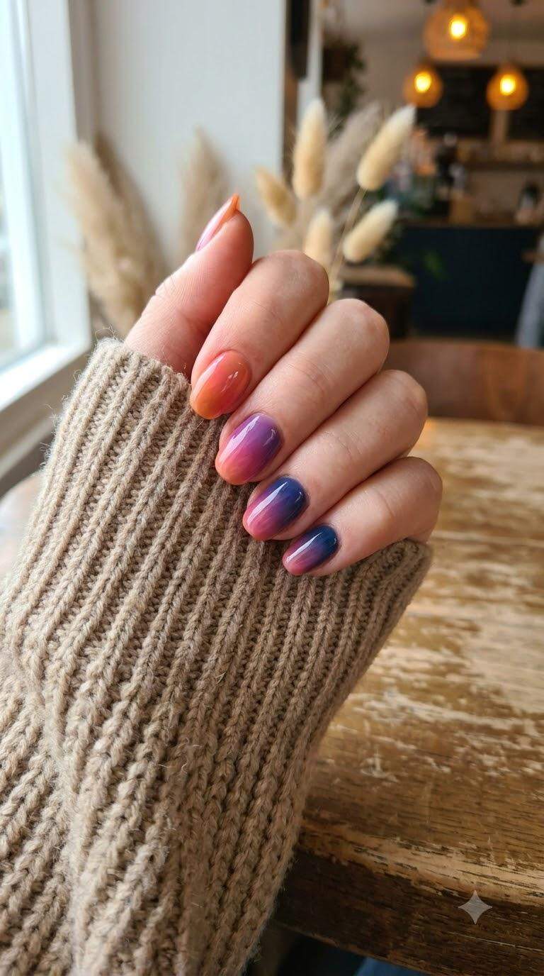 Island Sunset Ombre Nails