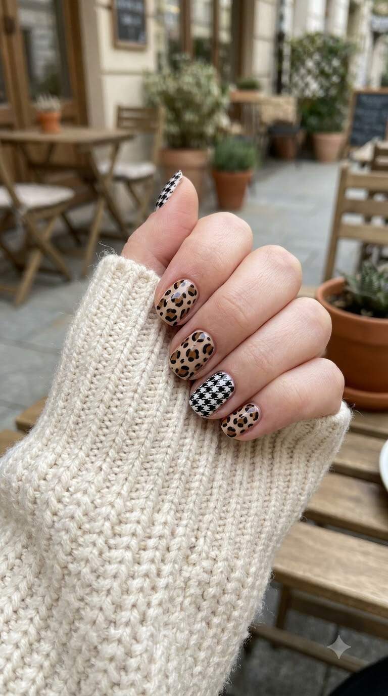 Leopard and Houndstooth