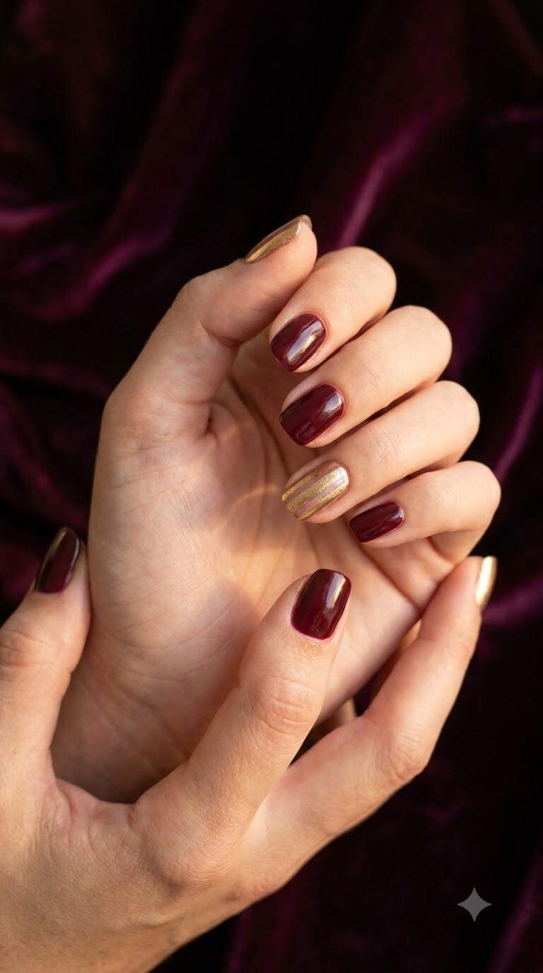 Maroon and Gold Striped