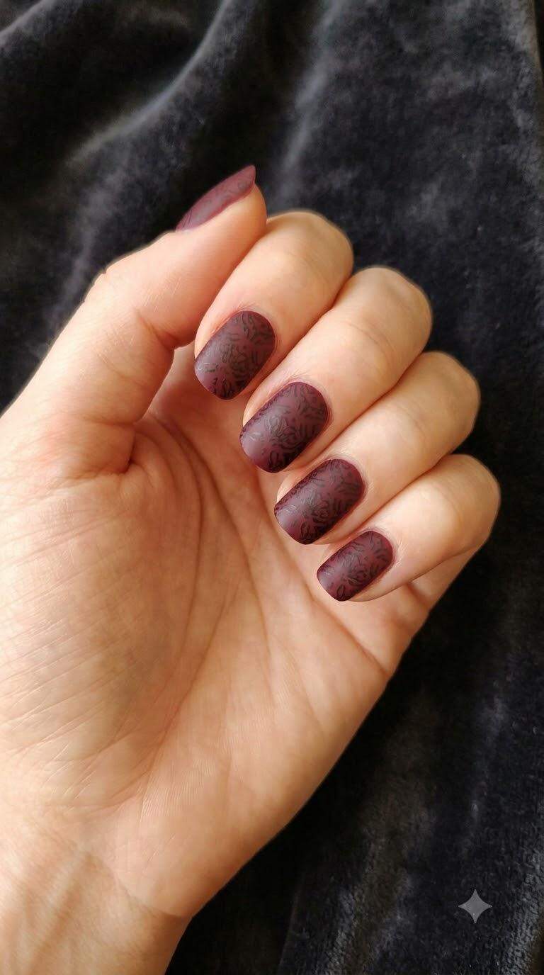 Matte Maroon Stamping