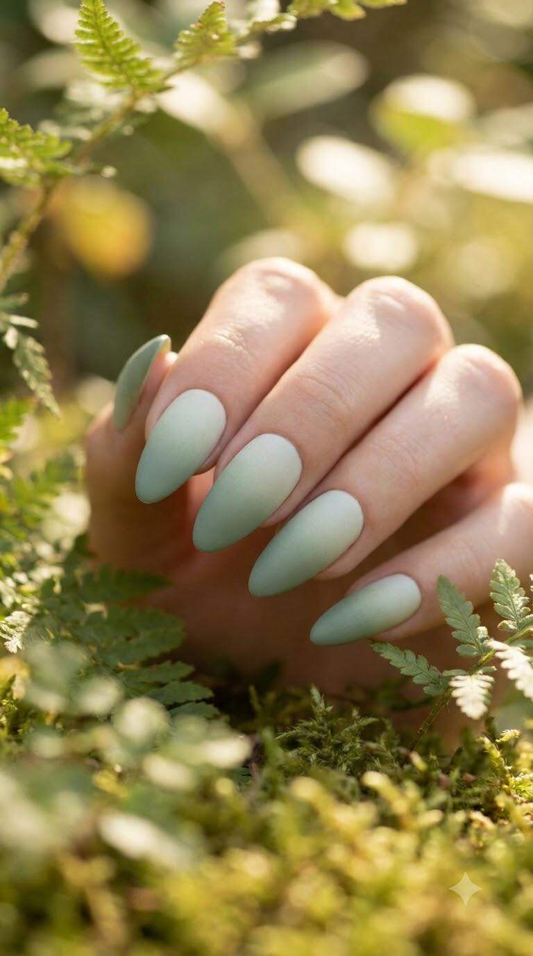 10 Stunning Sage Green Ombre Nail Art Designs