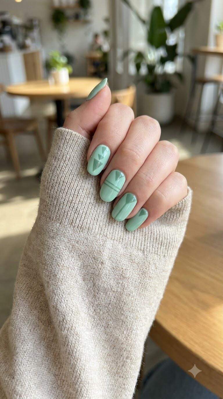 Mint Green Geometric