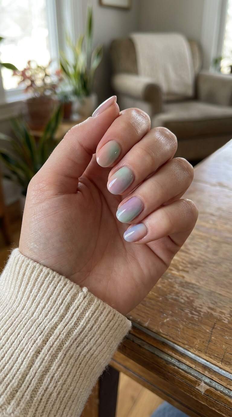 Pastel Haze Gel Nail