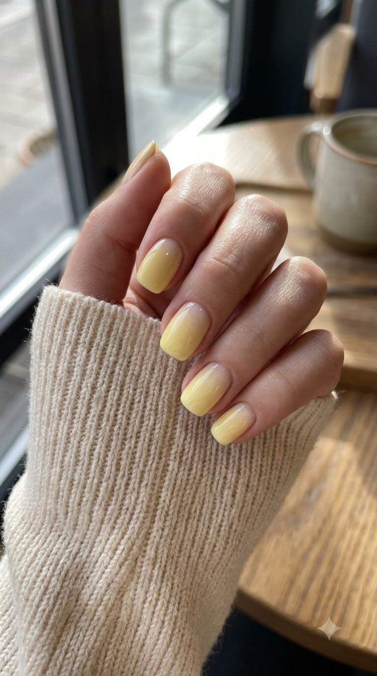 Pastel Yellow Ombre Effect