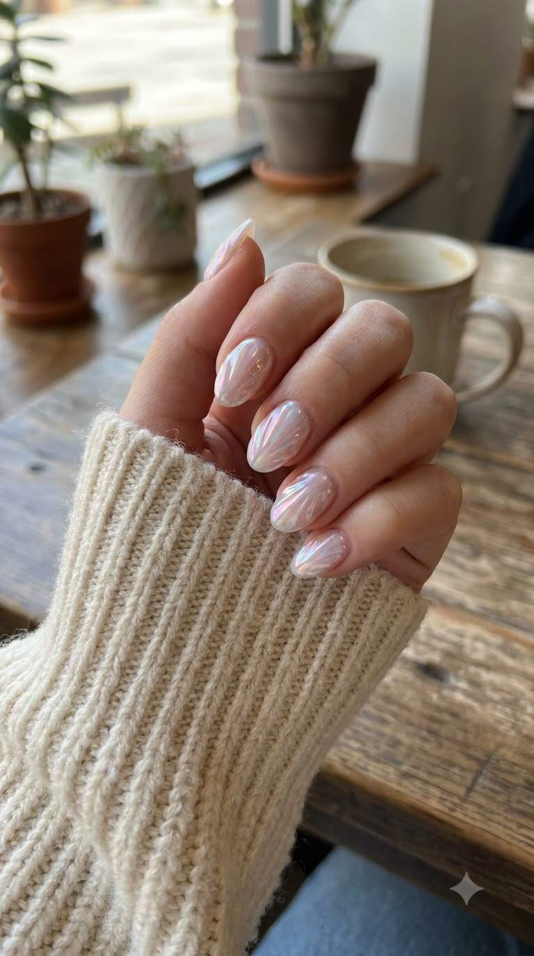 Pearlescent Shell Nail Tips