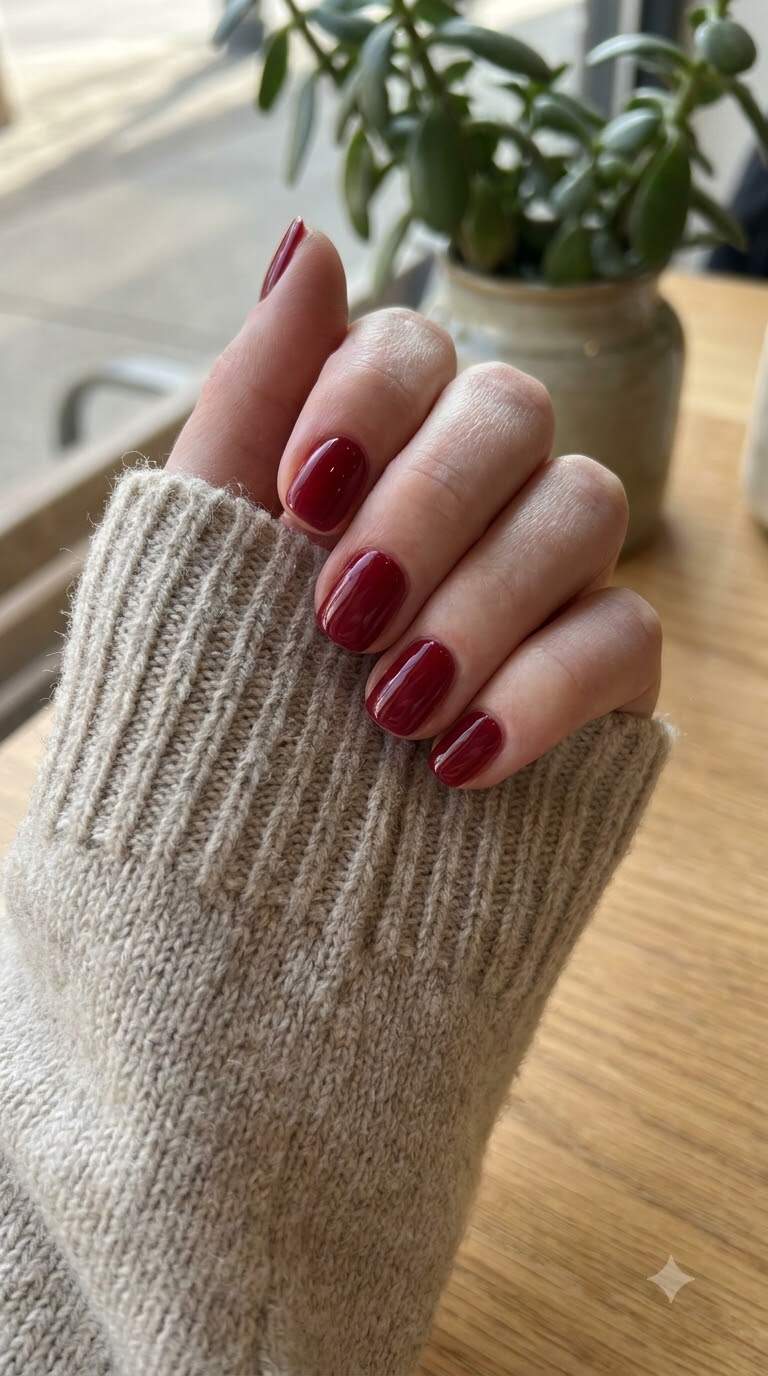 Sleek Red Gel Nail Polish