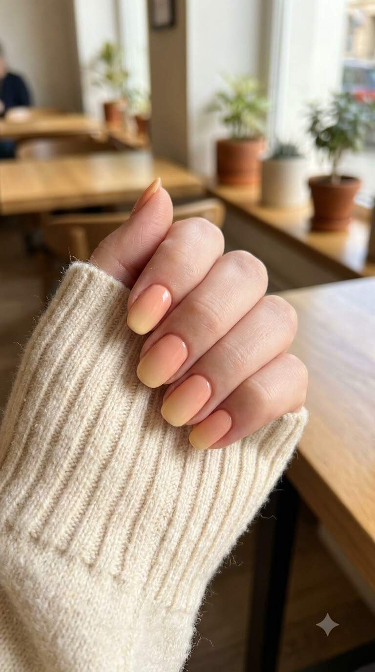 Soft Peach and Yellow Ombre