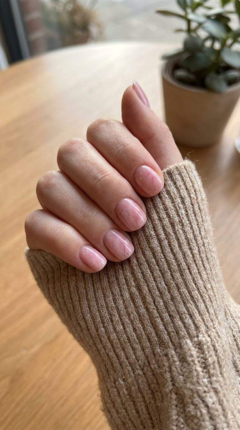 Soft Pink Marbled