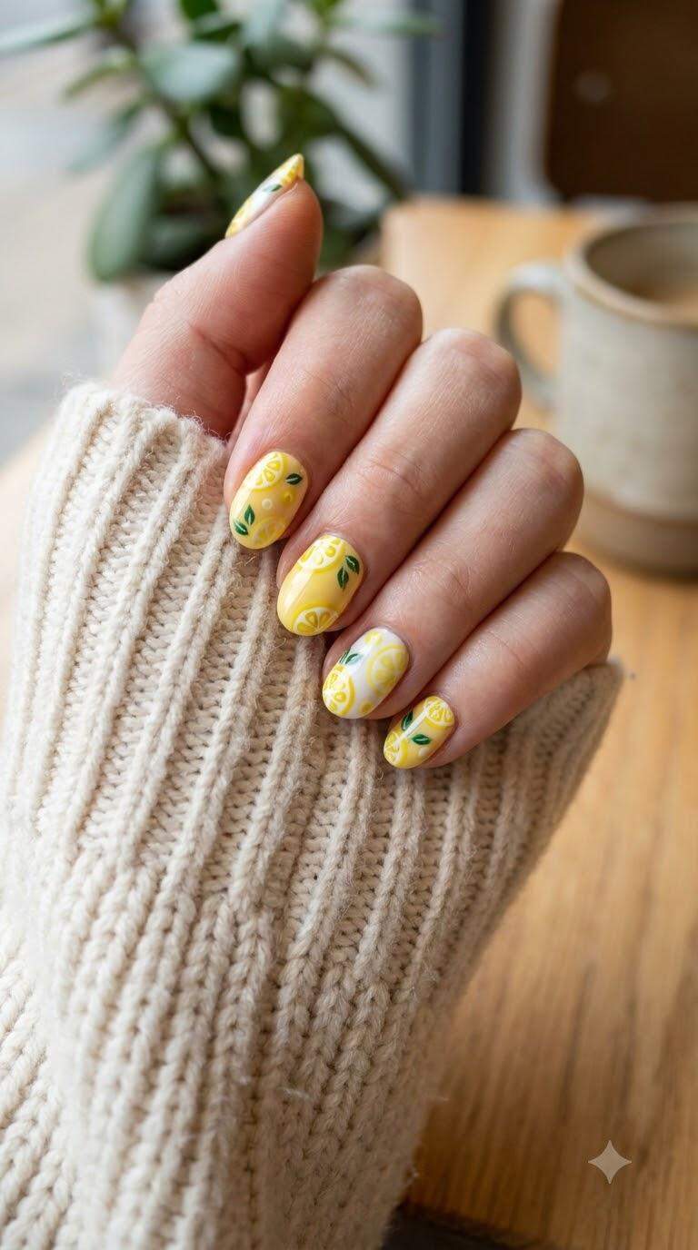 12 Bright and Cheerful Yellow Nail Art Designs Inspired
